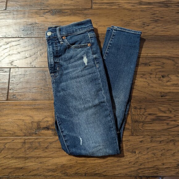 Gap True Skinny Sky High rise jeans indigo size 24 petite - Picture 3 of 16